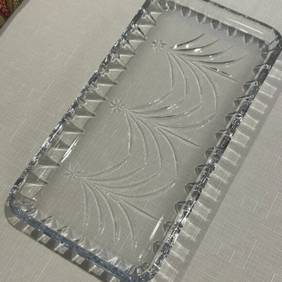HOLIDAY🎄🎄WATERFORD MARQUIS Crystal Christmas Tree TRAY PLATTER - Picture 5 of 6